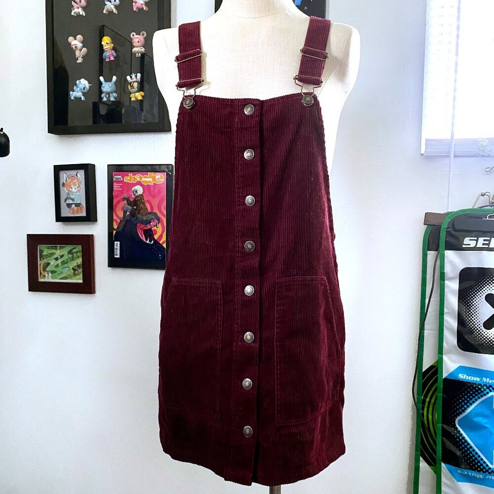 Forever 21 Burgundy Overall Dress